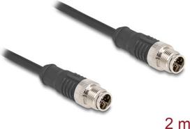 Delock M12 Kabel X-kodiert 8 Pin Stecker zu PVC 2 m (80864)