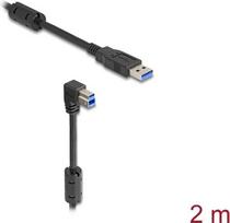 Delock 81113 - USB 3.0 Kabel A Stecker auf B Stecker 90° unten 2 m - Kabel - Digital/Daten (81113)