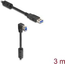 Delock 81114 - USB 3.0 Kabel A Stecker auf B Stecker 90° unten 3 m - Kabel - Digital/Daten (81114)
