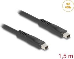 Delock Mini DisplayPort Kabel 16K 60 Hz 80Gbps 1.5 m (81177)