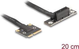 Delock Adapter Mini PCIe Stecker zu 3.0 x1 Buchse 90° gewinkelt mit Kabel 20 (81504)