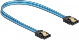 DeLOCK SATA 6Gb/s Cable UV glow effect - SATA-Kabel - Serial ATA 150/300/600 - SATA bis SATA - 20cm - Blau (82121)