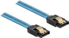 DeLOCK SATA 6Gb/s Cable UV glow effect - SATA-Kabel - Serial ATA 150/300/600 - SATA bis SATA - 70cm - Blau (82133)