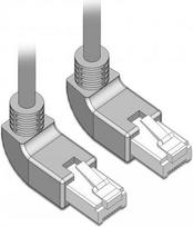 DeLOCK - Patch-Kabel - RJ-45 (M) nach oben gewinkelt bis RJ-45 (M) nach oben gewinkelt - 1,0m - S/FTP - CAT 6a - geschirmt, halogenfrei - Grau (83517)