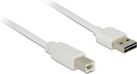 DeLOCK Easy - USB-Kabel - USB (M) umkehrbar bis USB Type B (M) - USB2.0 - 50cm - weiß (83685)