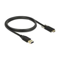 USB3.1 USB Typ-A Stecker > USB 3.1 Gen 2 USB Type-C™ Stecker mit Schrauben seitlich 1 m