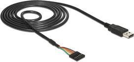 DeLock Converter USB2.0 > Serial-TTL 6 pin socket Pinheader 1,8 m (5 V) - Serieller Adapter - USB - Seriell (83784)