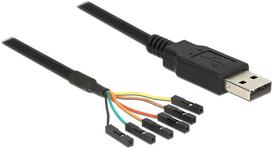 DeLock Converter USB2.0 > Serial-TTL 6 pin pin header connector individually 1,8 m (5 V) - Serieller Adapter - USB - Seriell (83786)
