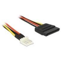 DeLOCK - Stromkabel - 15 PIN SATA Power (M) - 4-Pin-Mini-Stromversorgungsstecker (M) - 60 cm (83879)