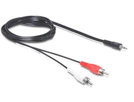 Delock Audiokabel - RCA x 2 männlich zu mini-phone stereo 3.5 mm männlich