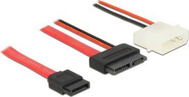 DeLOCK - SATA-Kabel - Slimline SATA 13-polig (W) - interne Stromversorgung, 4-polig, 7-poliges SATA - 50 cm (84790)