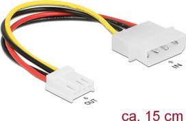 Delock Stromkabel 4 Pin Stecker > 4 Pin Floppy Buchse 15 cm (85337)