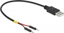 Delock USB Stromkabel Typ-A auf 2 x Pfostenstecker einzeln Strom 20 cm (85401)