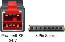 DeLOCK - Powered USB-Kabel - USB PlusPower (24 V) (M) bis 8 PIN (1x8) (M) 4,0m - Schwarz (85480)