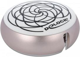 DeLOCK - Lightning-Kabel - USB (M) bis Lightning (M) - 92cm - weiß, Pale Pink - einziehbar, flach - für Apple iPad/iPhone/iPod (Lightning) (85817)