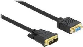DeLOCK - Videokabel - Single Link - DVI-A (M) bis HD-15 (VGA) (W) - 5,0m - Daumenschrauben - Schwarz (86755)
