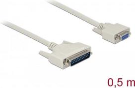 DeLOCK 86909 Serien-Kabel Beige 0,5 m D-Sub 25 Pin D-Sub 9 Pin (86909)