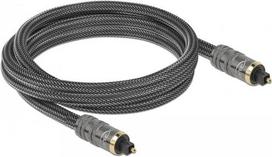 Delock - Digitales Audio-Kabel (optisch) - SPDIF - TOSLINK männlich bis TOSLINK männlich - 2,0m - Glasfaser - Anthrazit (86984)