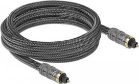 Delock - Digitales Audio-Kabel (optisch) - SPDIF - TOSLINK männlich bis TOSLINK männlich - 3,0m - Glasfaser - Anthrazit (86985)