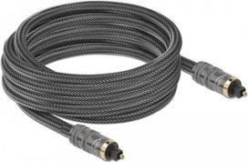 Delock - Digitales Audio-Kabel (optisch) - TOSLINK männlich bis TOSLINK männlich - 5,0m - Anthrazit (86986)