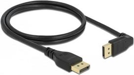 Delock - DisplayPort-Kabel - DisplayPort (M) zu DisplayPort (M) gewinkelt - DisplayPort 1.4 - 1 m - 8K Unterstützung - Schwarz