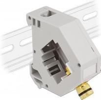 Delock - Keystone Jack-DIN-Adapter für Schienenmontage - Binding Post - Grau, weiß (87162)