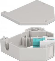 Delock - Keystone Jack-DIN-Adapter für Schienenmontage - SC - Grau, weiß, Aquamarin (87173)