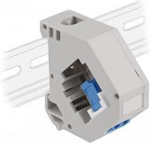 Delock - Keystone Jack-DIN-Adapter für Schienenmontage - LC x 2 - Grau, weiß, Blau (87189)