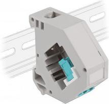 Delock - Keystone Jack-DIN-Adapter für Schienenmontage - LC Duplex - Aquamarin (87194)