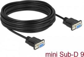 Delock Seriell Kabel RS-232 D-Sub 9 Buchse zu Buchse Nullmodem mit schmalem Steckergehäuse - CTS / RTS auto control - 10 m (87783)