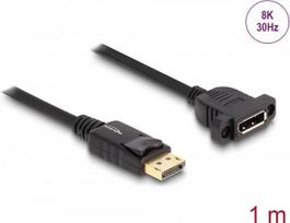 Delock - DisplayPort-Kabel - DisplayPort (W) zu DisplayPort (M) - DisplayPort 1.4 - 1 m - Support von 8K 30 Hz - Schwarz