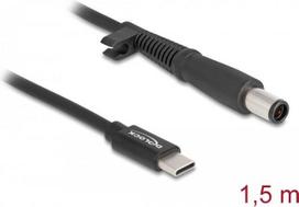 Delock - Stromkabel - USB-C (M) zu Gleichstromstecker 7,4 x 5,0 mm (M) - 20 V - 3 A - 1.5 m - Schwarz