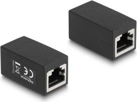Delock Adapter RJ45 Buchse zu RJ45 Buchse Cat.6 schwarz (88003)