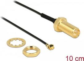 DeLOCK - Antennenkabel - RP-SMA (W) bis I-PEX (M) - 10cm - Koax - Schwarz (89471)
