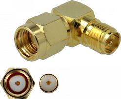 DeLOCK - Antennenadapter - RP-SMA (R) gewinkelt bis RP-SMA (S) gerade (89968)