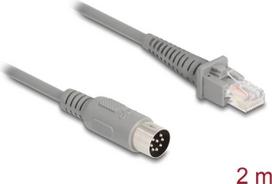 Delock Kabel RJ50 Stecker zu DIN 8 Pin Stecker 2 m grau (90167)