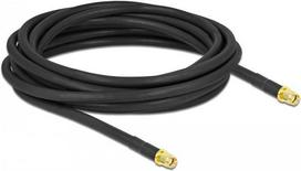 DeLOCK - Antennenkabel - RP-SMA (S) bis RP-SMA (S) - 5,0m - Koax - Schwarz (90455)