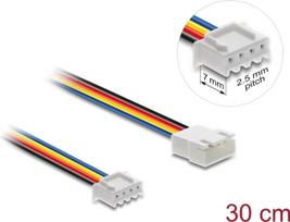 Delock Lüfter Verlängerungskabel PWM Stecker zu Buchse 4 Pin Steckerlänge 7 mm 30 (90868)