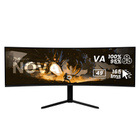 Arozzi Nova | 49 " | VA | 32:9 | 165 Hz | 4 ms | 5120 x 1440 pixels | 350 cd/m² | HDMI ports quantity 2 | Black