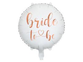 Folinis balionas Bride to be, 45cm, baltas