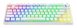 Savio Wireless Mechanical Keyboard Phenix White 75% Outemu Yellow Pro Pudding