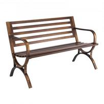 Lauko suoliukas, 127x58.5x79 cm, bronzinis, metalinis rėmas
