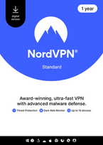 NordVPN Standard - 1 Year - 10 Devices (PC/MAC/Mobile) VPN & Cybersecurity Software Subscription Key GLOBAL