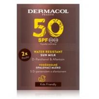 Dermacol Sun Milk Water Resistant SPF50 vandeniui atsparus apsauginis pienelis nuo saulės visai šeimai - 2 ml.
