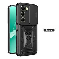 Skaidrus objektyvo apsaugos šarvuotas telefono dėklas, skirtas infinix Hot 60 Pro 4G Hot60 Pro+ Plus 60Pro 60i, uždengiantis žiedą, magnetinis stovas-laikiklis, Fundas infinix Hot 60 5G