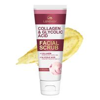Collagen and Glycolic Acid Facial Scrub Deep Cleanses and Soothes Facial Skin, Cleansing and Nourishing Skin Care 60g