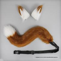 Reguliuojama, lanksti dirbtinio kailio lapės uodega Helovino vakarėliui ar Cosplay Multiple specifications see page gray