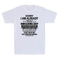 Atsiprašau, mane jau užėmė nepaprastai šaunus vaikinas Vyras Vintažiniai Unisex Marškinėliai XXXL