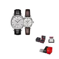 TISSOT Le Locle Collection Mechanical Movement Unisex Watch 39.3mm White Dial T0064071603300+T0062071603800 Regular Watch Box