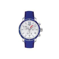 TISSOT Time Jog Kolekcija Kvarcinis Mechanizmas Vyriški Laikrodžiai Laikrodis 42mm Baltas Ciferblatas Nerūdijančio Plieno Korpusas T095.449.17.037.00 Blue Strap